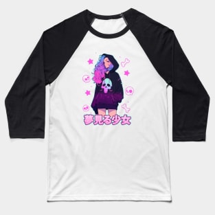 Teen Dreamer Anime Girl Baseball T-Shirt